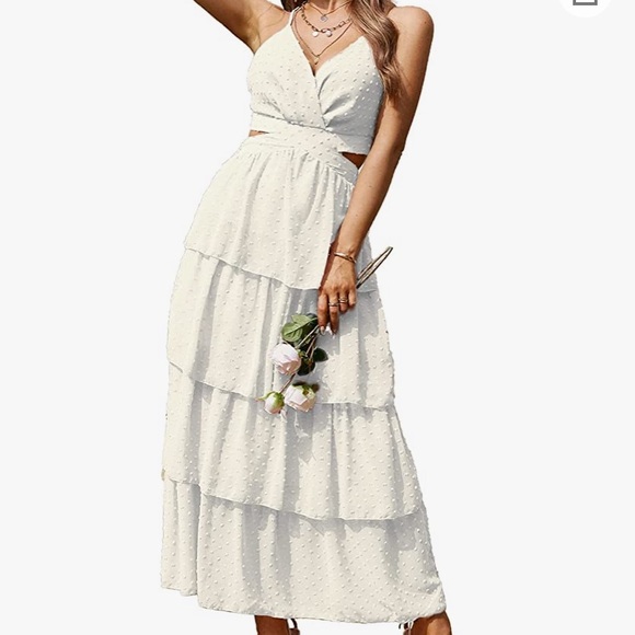 GLAMaker Polka-Dot Boho Ruffle Dress - Picture 2 of 3